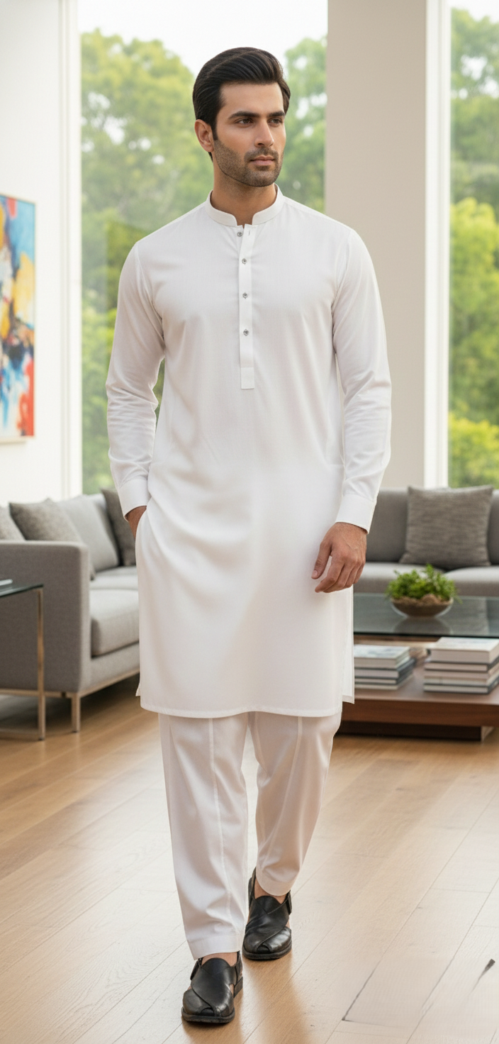 White Bosky - Kurta Pajama
